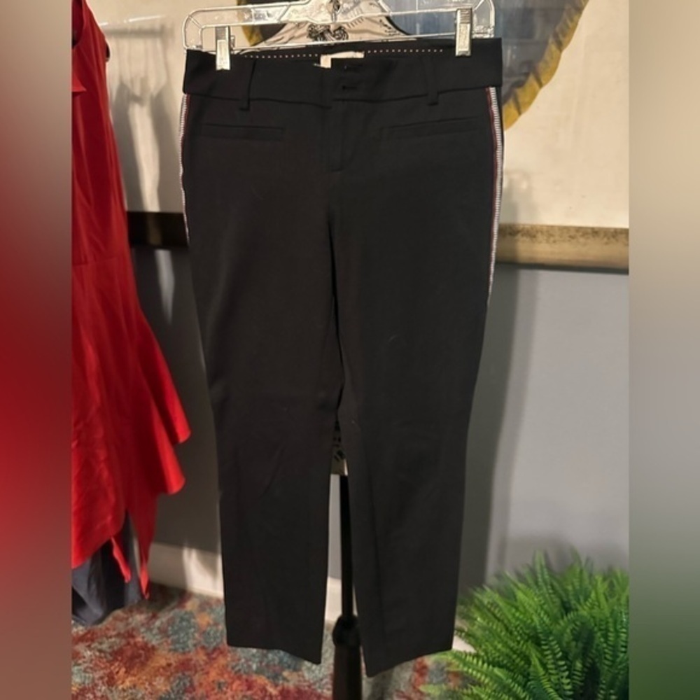 Anthropologie pants with side embellishment. Cropped